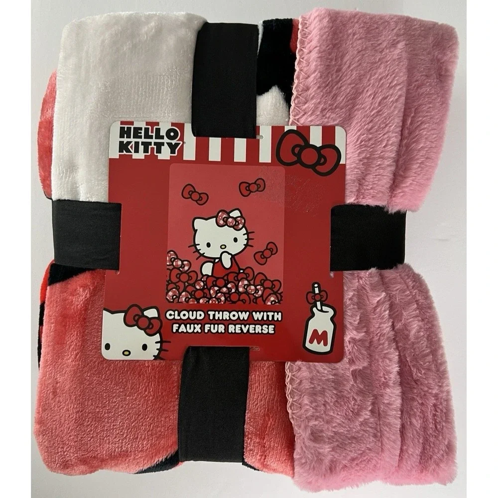 Hello Kitty Throw Country Bows Cloud Faux‎ Fur 50